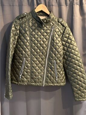 Quilted jacket (green) size large